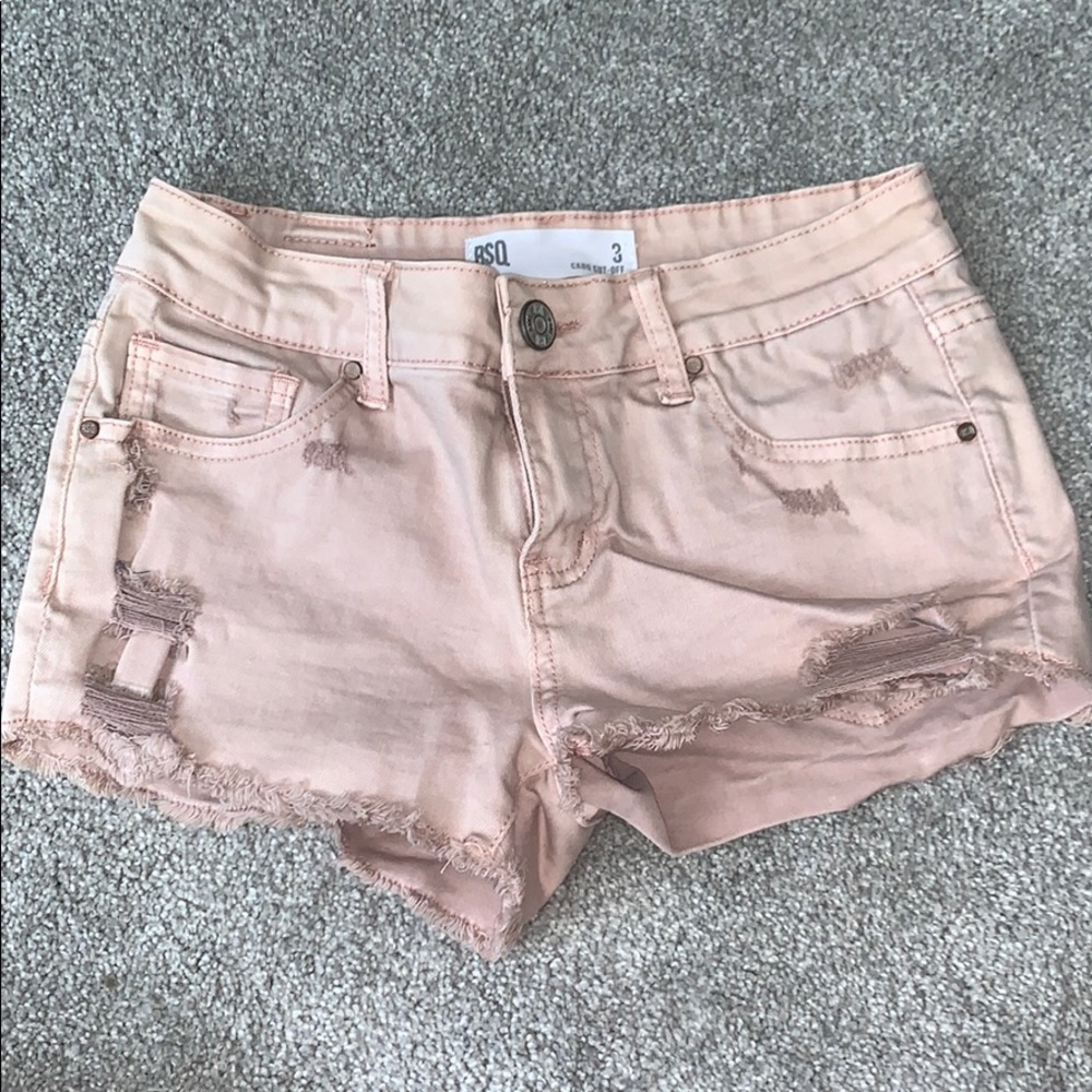 Blush Pink Cut Off Shorts
